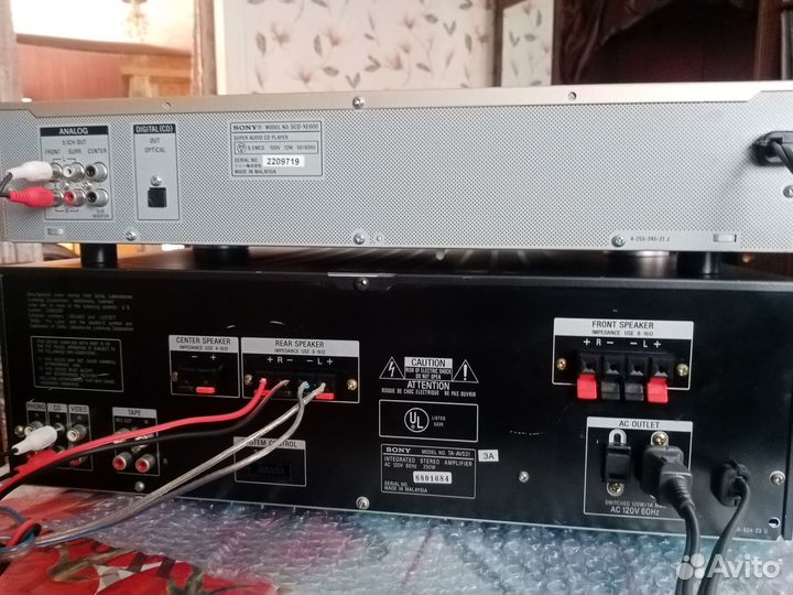 Усилитель Sony AV531, проигрыватель CD Sony 600