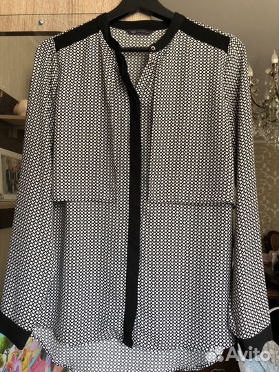 Черно-белая рубашка Marks&Spencer