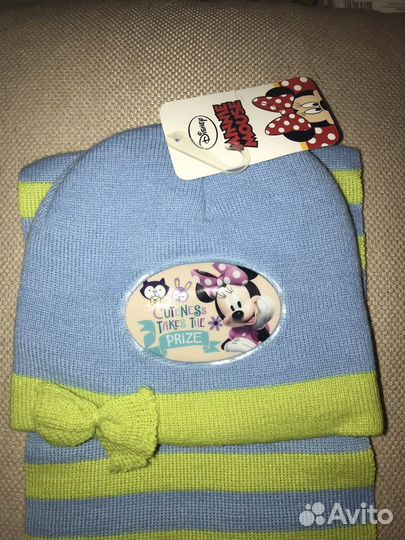 Комплект шапка с шарфом на девочку