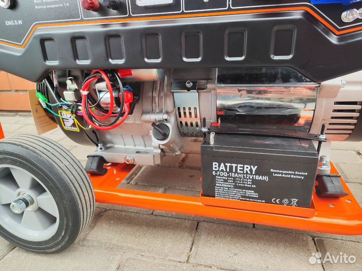 Генератор бензиновый 7 - 8 кВт (медь,электростарт)