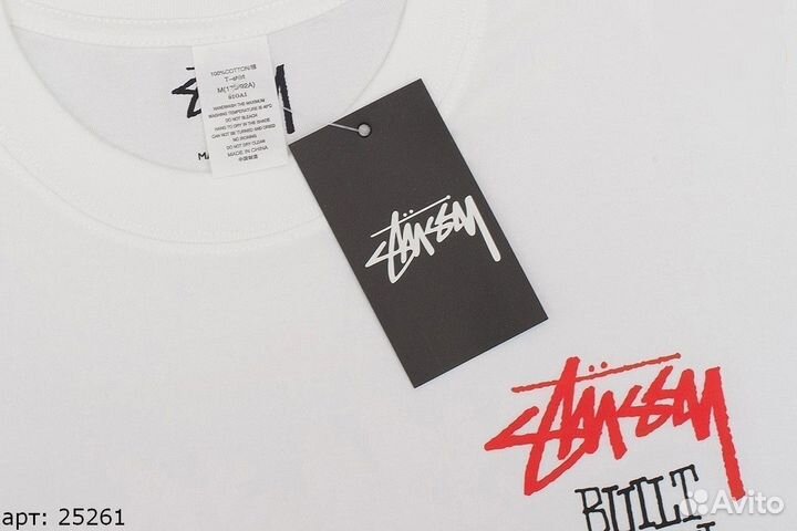 Футболка Stussy sad bear Белая