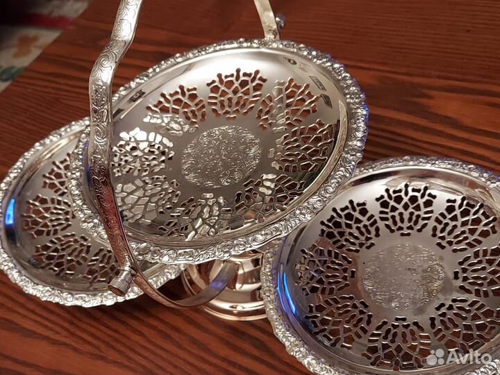 Ваза мельхиор,хлебница