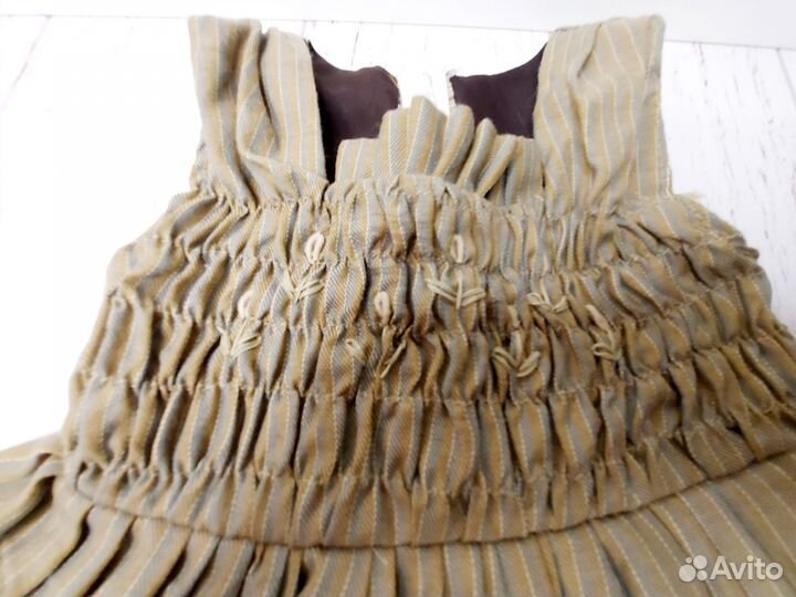 Платье и шляпа для куклы винтаж