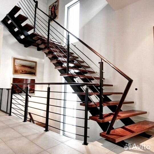 Металлическая лестница дизайн 5539