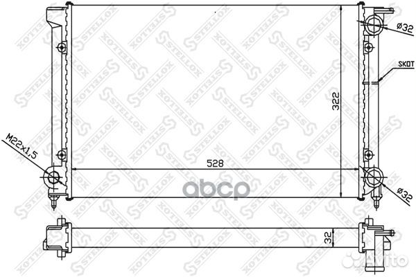 10-25000-SX радиатор системы охлаждения VW Gol