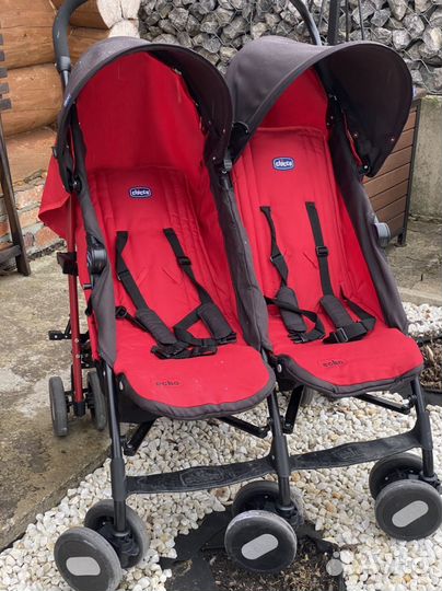 Прогулочная коляска для двойни бу