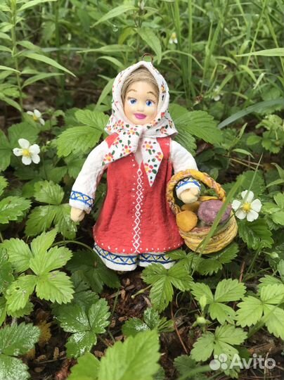 Ватная, елочная игрушка. Ручной работы