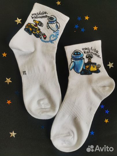 Носки с ручной росписью