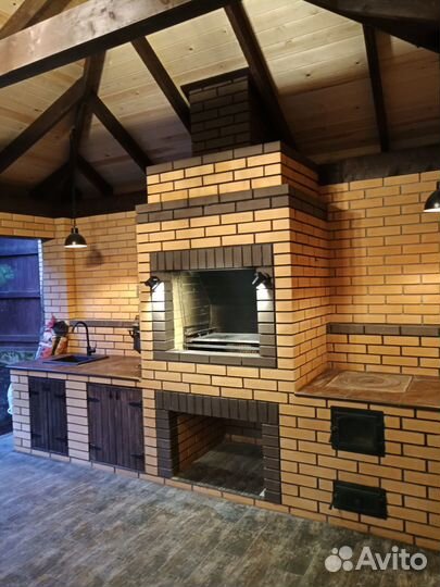 Барбекю комплекс с навесом