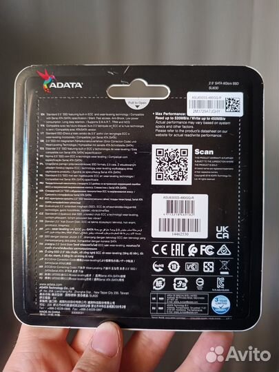 Новые SSD adata SU630 240/480гб. 2.5