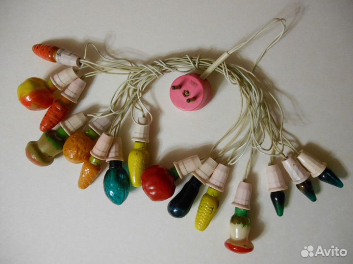 Елочная гирлянда СССР фигурных елочных ламп