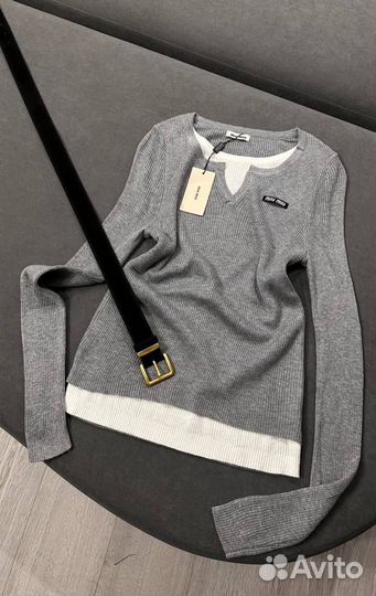 Лонгслив miu miu one size