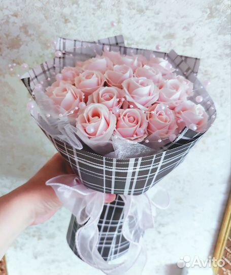 Мыльные розы, букет из мыльных роз