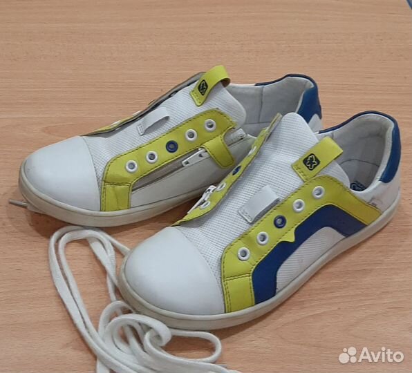 Кеды детские кожаные р.36