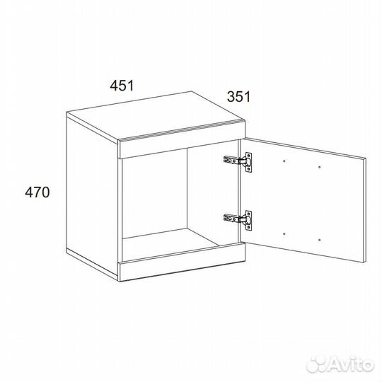 Тумба 1D, oskar, цвет дуб Санремо