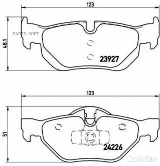 Колодки торм.зад. BMW 1 (E81, E87) 116d Kw 85 03/09 - R / BMW 1 (E81, E87) 116i Kw 85 09/04 - R / BM