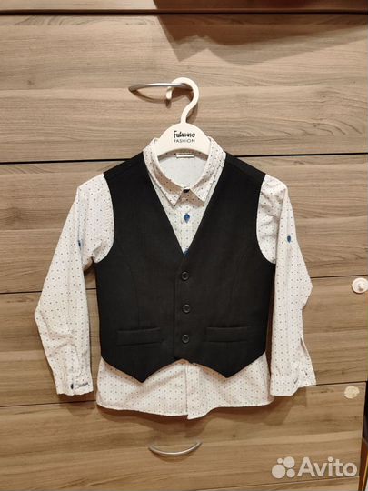 Нарядная рубашка и жилетка на мальчика 116-122