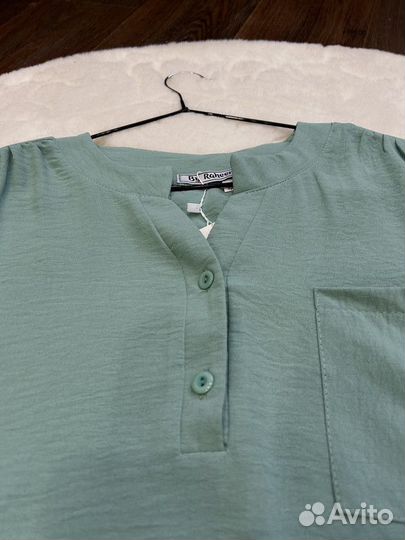 Женская рубашка из сингапура зеленая 50