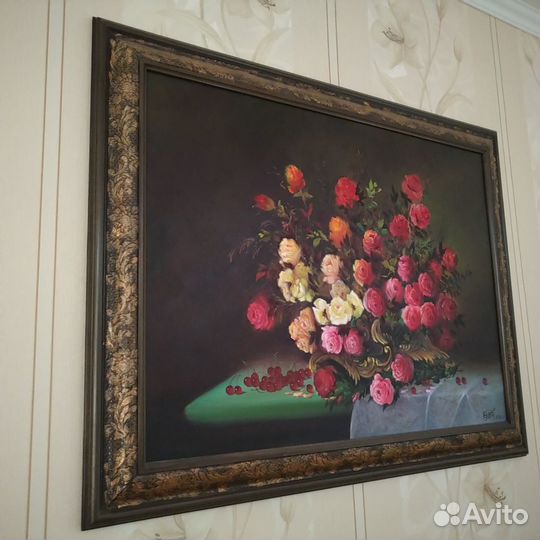 Картина маслом на холсте натюрморт 900х700мм