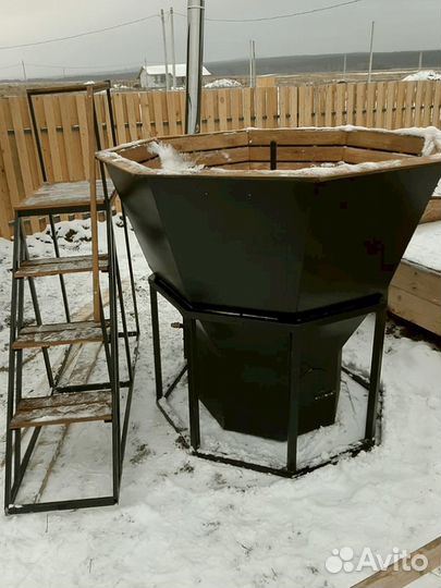 Купель уличная/Банный чан из лиственницы