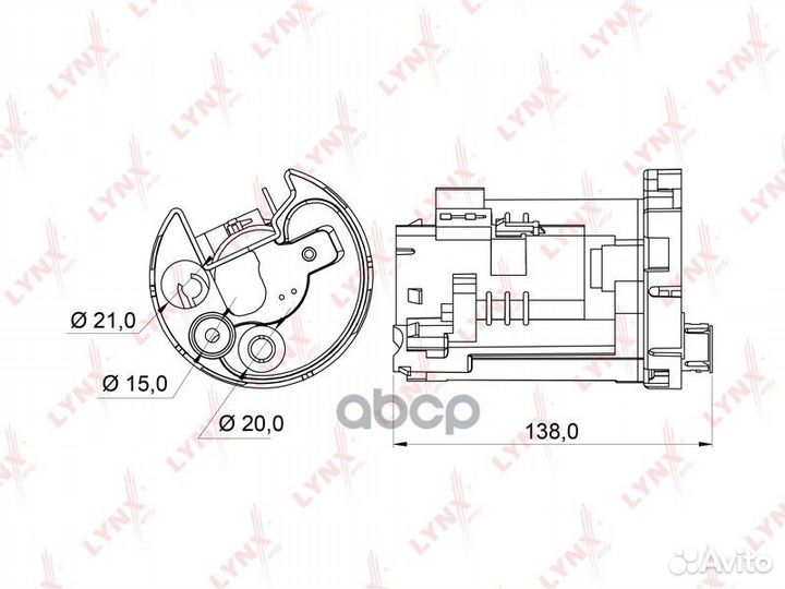 LF-162M фильтр топливный погружной Toyota Coro