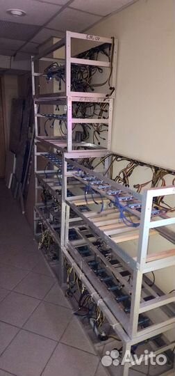 Корпус + рейзера + бп для 8 карт под риг