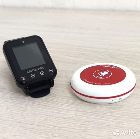 Кнопка вызова официанта и часы пейджер Элит