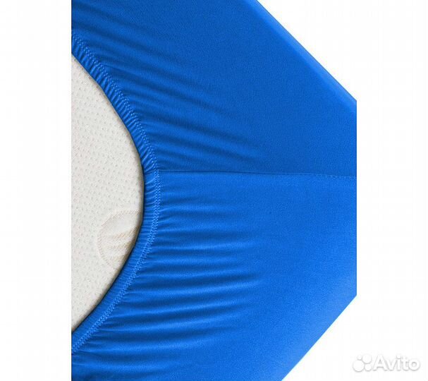 Простынь GoodNight Трикотаж 180х200х20 Лазурный на