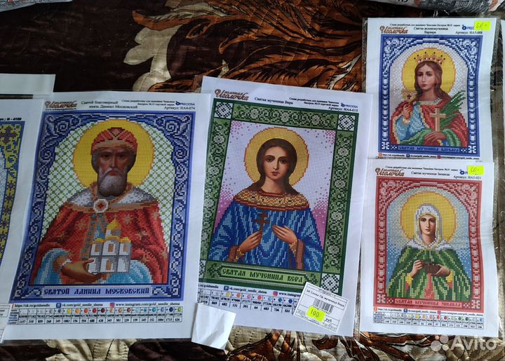 Схемы для вышивки бисером 12 шт