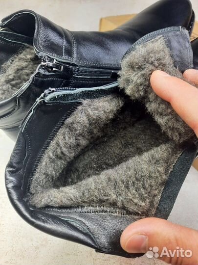 Ботинки зимние кожаные (Арт.58554)