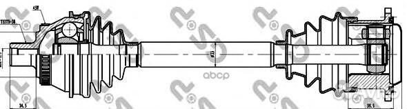 Привод в сборе Audi A4 2.8 95-01 прав. (ABS) 20