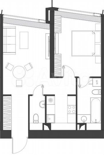 1-к. квартира, 51,7 м², 20/85 эт.