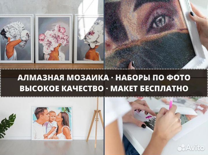 Мозаика / алмазная в наборе по фото