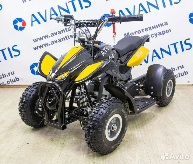 Детский квадроцикл ATV H4 mini, черный с желтым