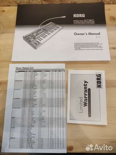 Инструкция к синтезатору korg micro korg