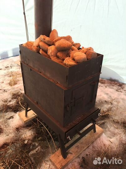 Печь разборная для походной бани 3 мм