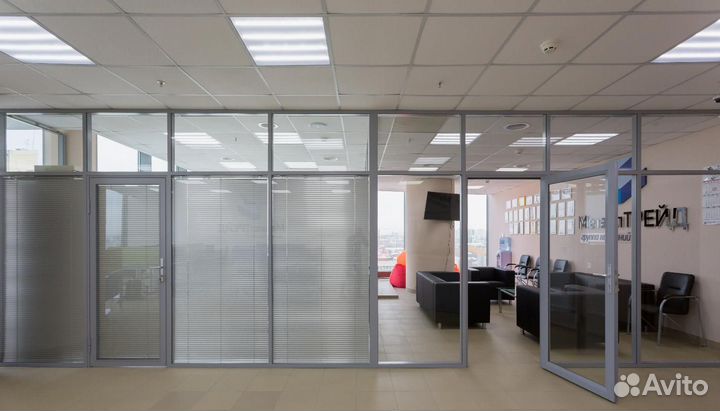 Офисные перегородки стеклянные б/у