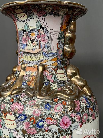 Ваза. Ручная роспись. Китай. Начало 20-го века