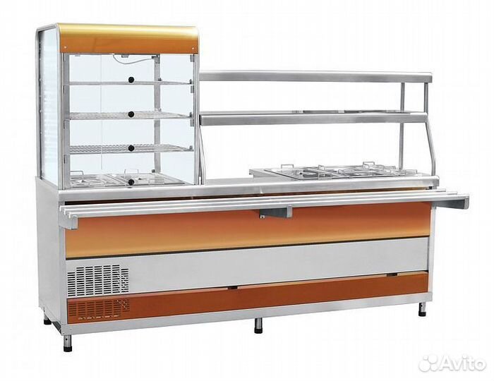 Прилавок-витрина Abat пвхм-70кму красное золото, в