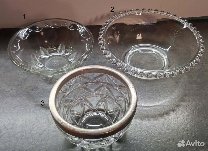 Вазы для варенья и цветов времён СССР