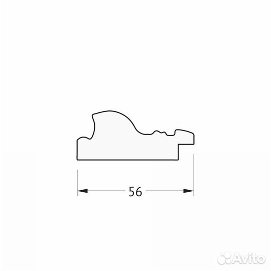 Зеркало настенное evoform в багетной раме виньетк