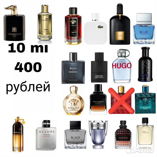 Пробники женского и мужского парфюма