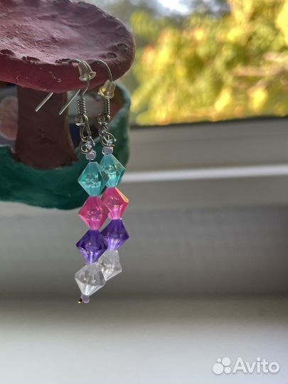 Серьги из бисера,ручная работа