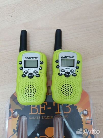 Детские рации Baofeng салатовые
