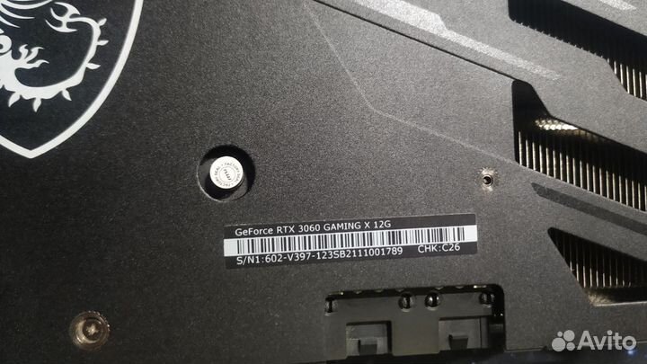 Видеокарта MSI GeForce RTX 3060 gaming X 12Гб