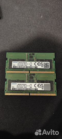 Ddr5 4800 16 gb(2*8gb) ноутбучная