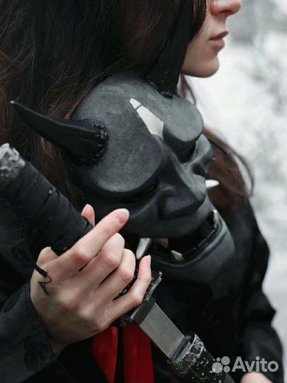 Японская Маска Ханья ручной работы (на заказ)