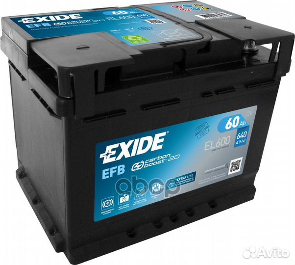 EL600 exide Аккумуляторная батарея 60Ah EL600 E