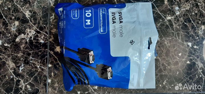 Кабель соединительный VGA-VGA dexp, 10 м