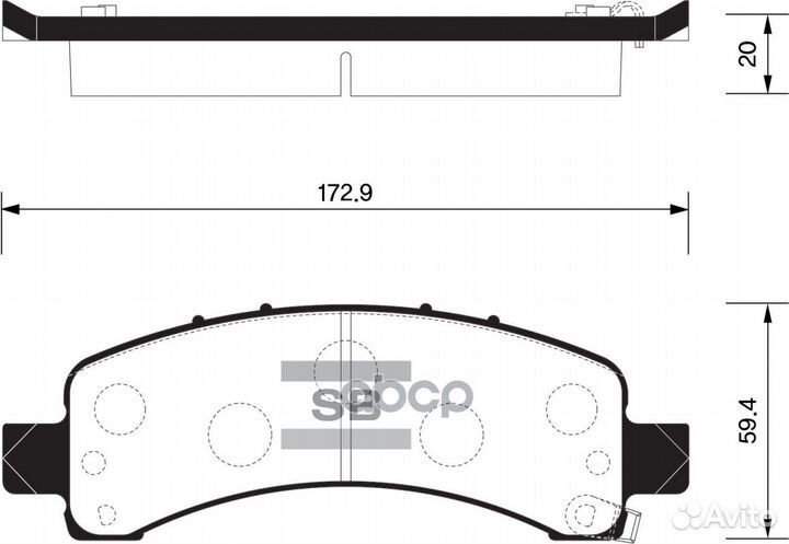 Колодки тормозные задние SP1558 SP1558 Sangsin